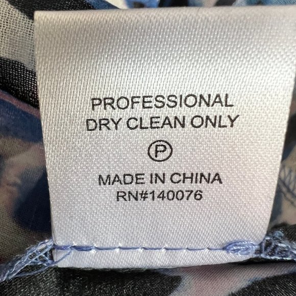 Generation Love Purple Black White Animal Print Silk Blouse Size Large - Picture 10 of 10